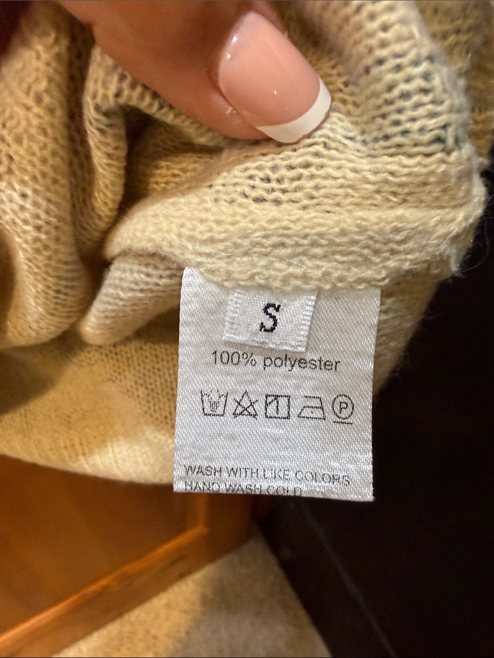 Floral Crewneck Sweater - Cream Multicolor, screen-printed, Sz small, NEW! - Picture 2 of 7
